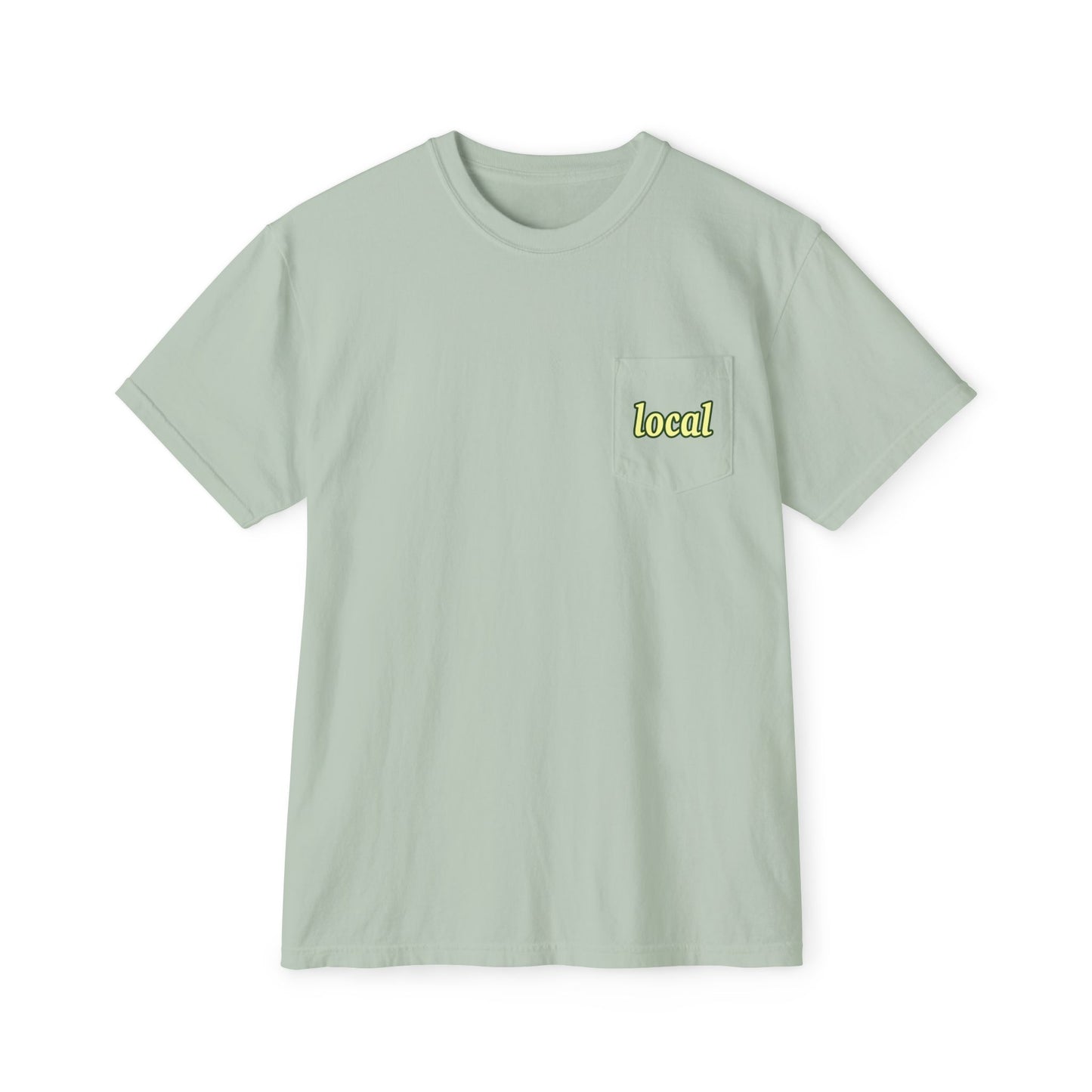 Local Yellow dingy flowers Garment-Dyed Pocket T-Shirt