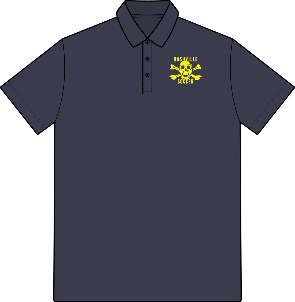 Nashville Soccer SkullXBones Classic Pique Polo