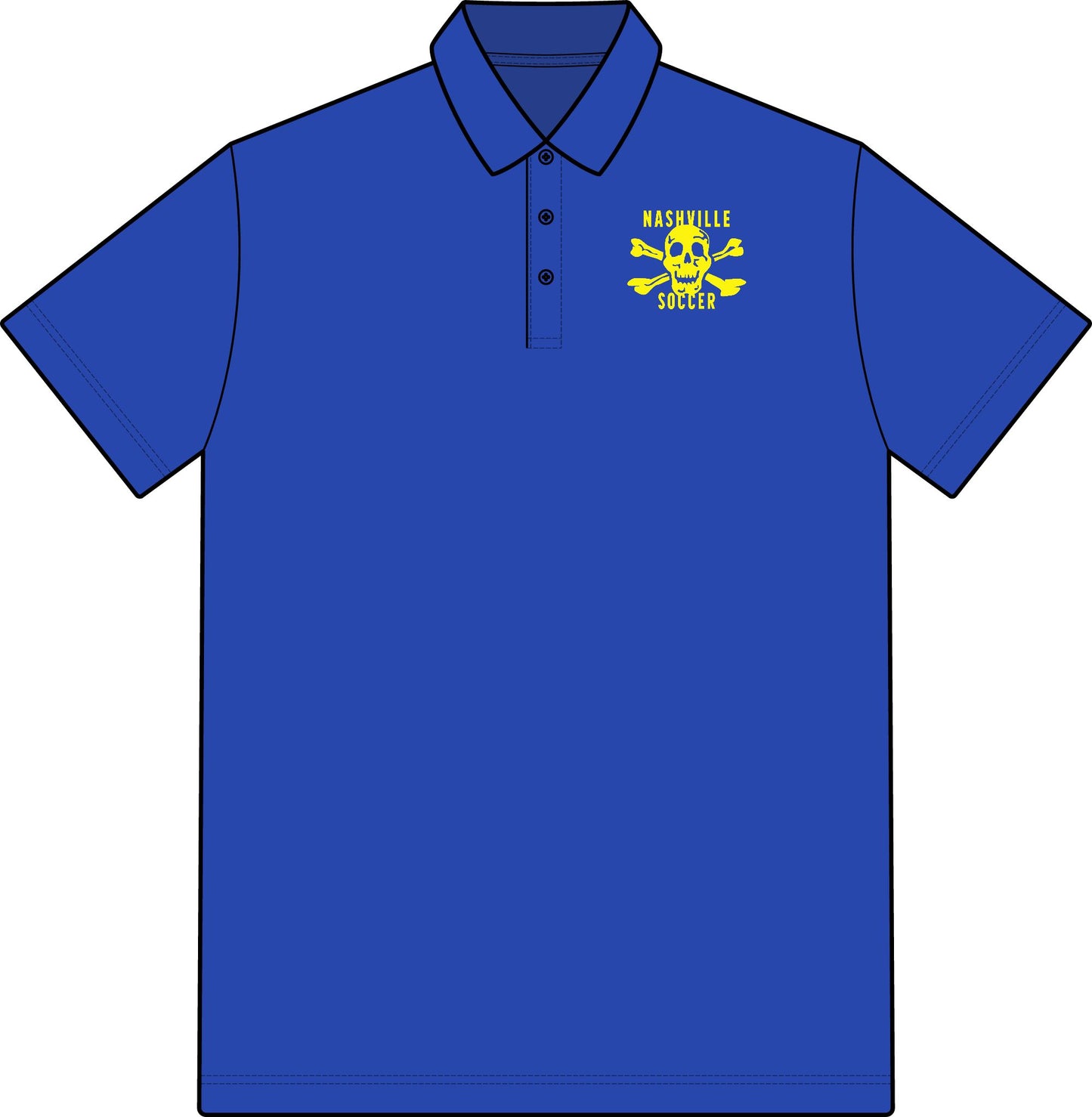 Nashville Soccer SkullXBones Classic Pique Polo