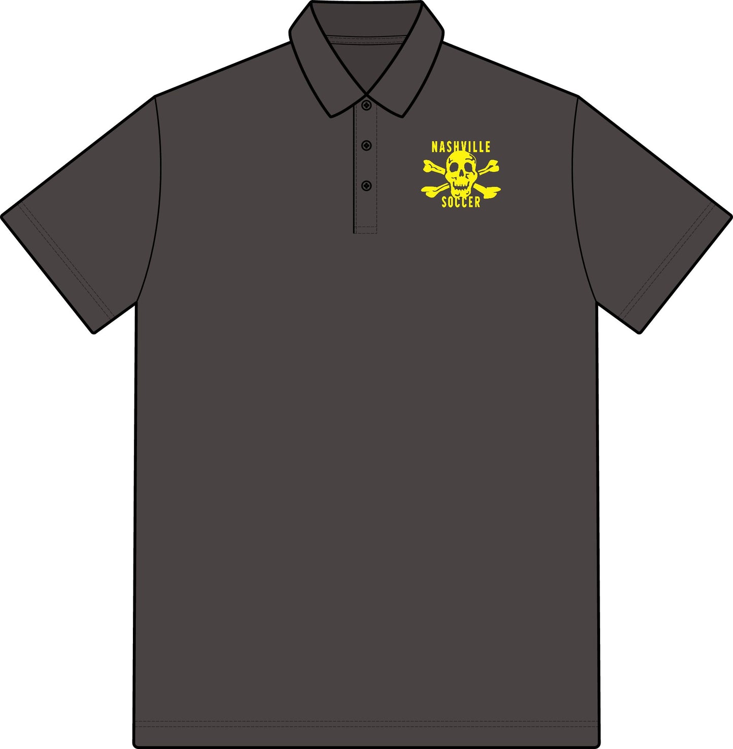 Nashville Soccer SkullXBones Classic Pique Polo