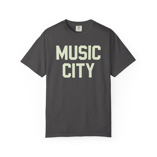 Music City Blocky Unisex Garment-Dyed T-shirt