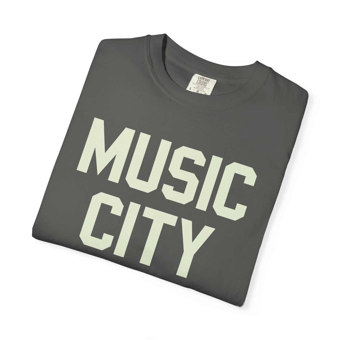 Music City Blocky Unisex Garment-Dyed T-shirt