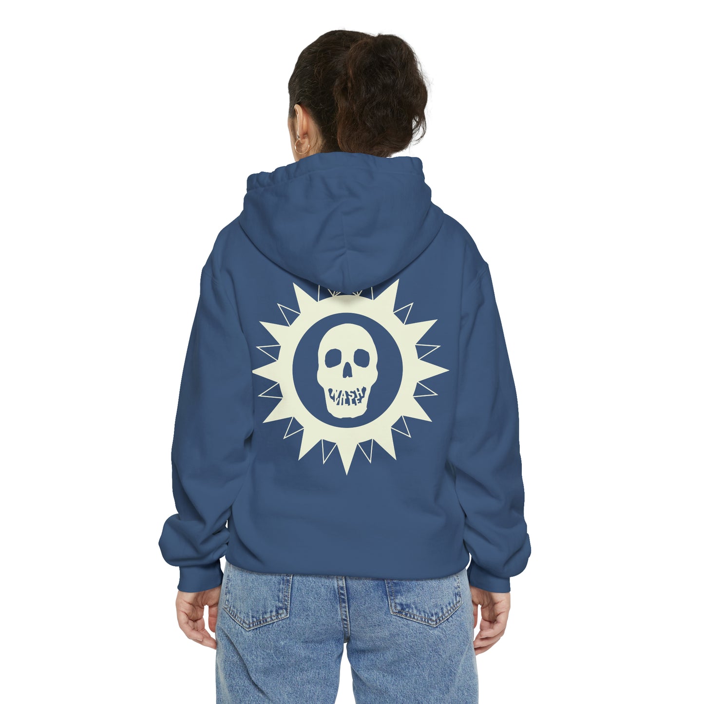 615 City Skull Unisex Garment-Dyed Hoodie