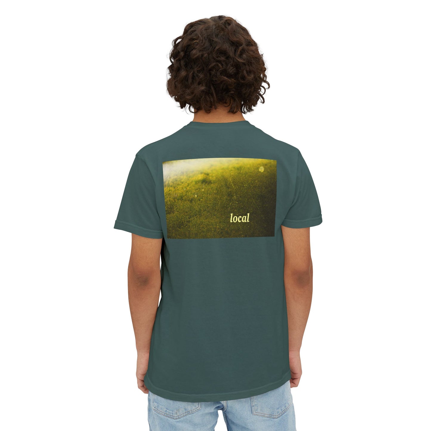 Local Yellow dingy flowers Garment-Dyed Pocket T-Shirt