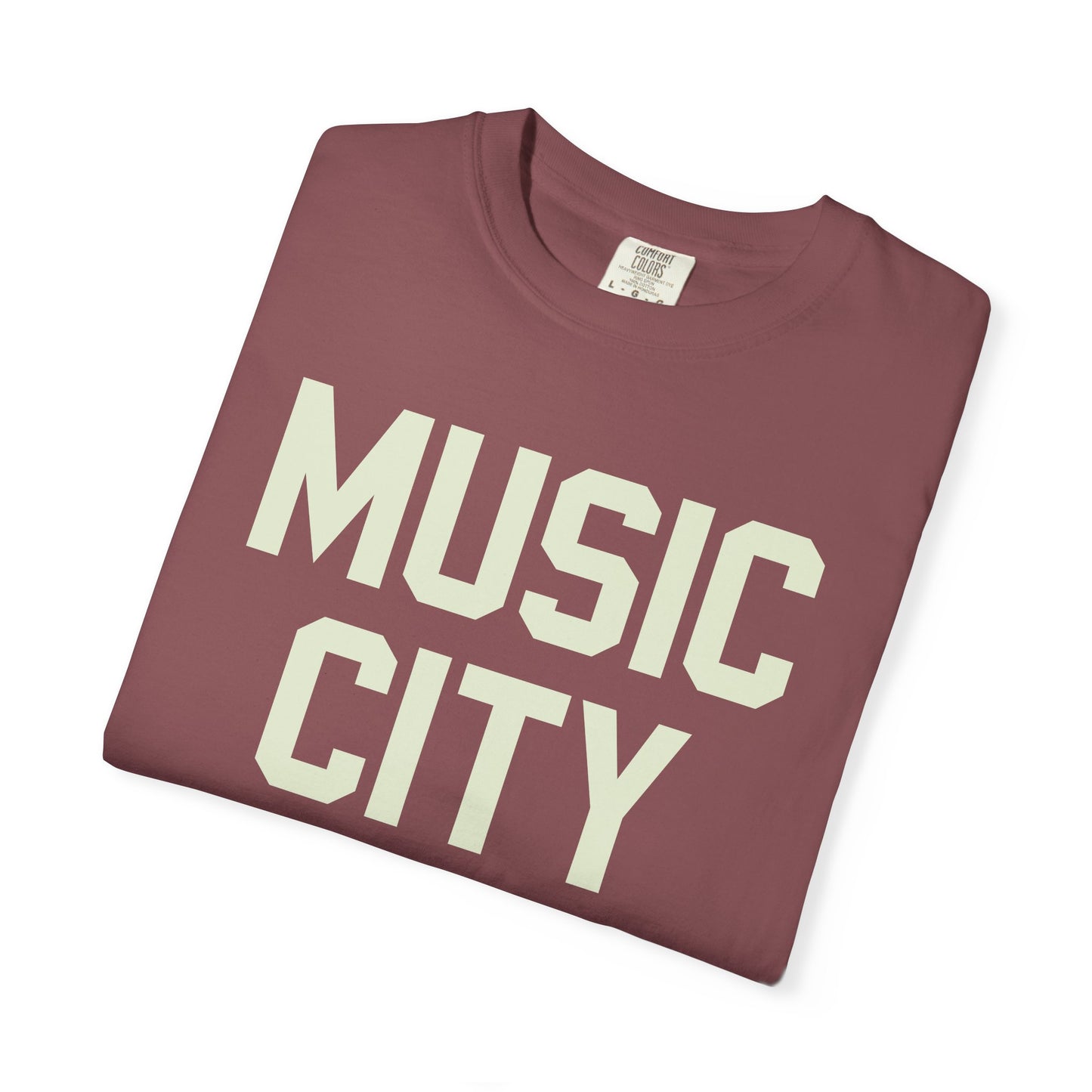 Music City Blocky Unisex Garment-Dyed T-shirt
