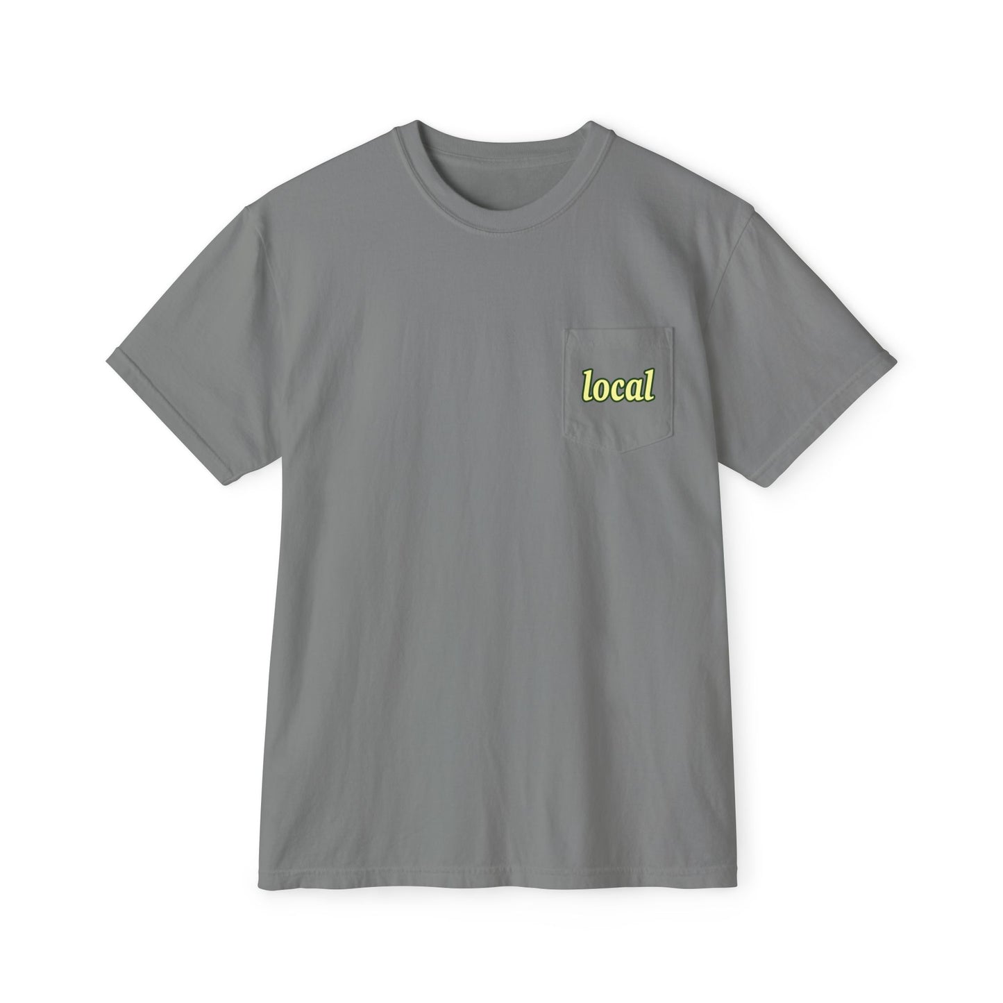 Local Yellow dingy flowers Garment-Dyed Pocket T-Shirt
