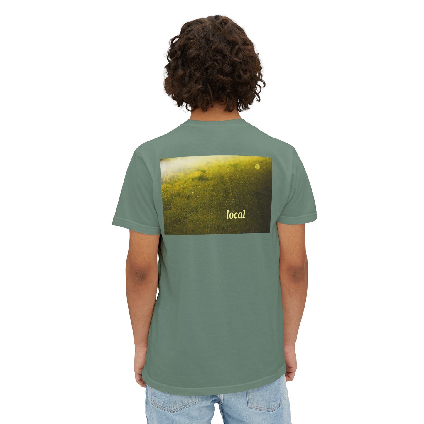 Local Yellow dingy flowers Garment-Dyed Pocket T-Shirt