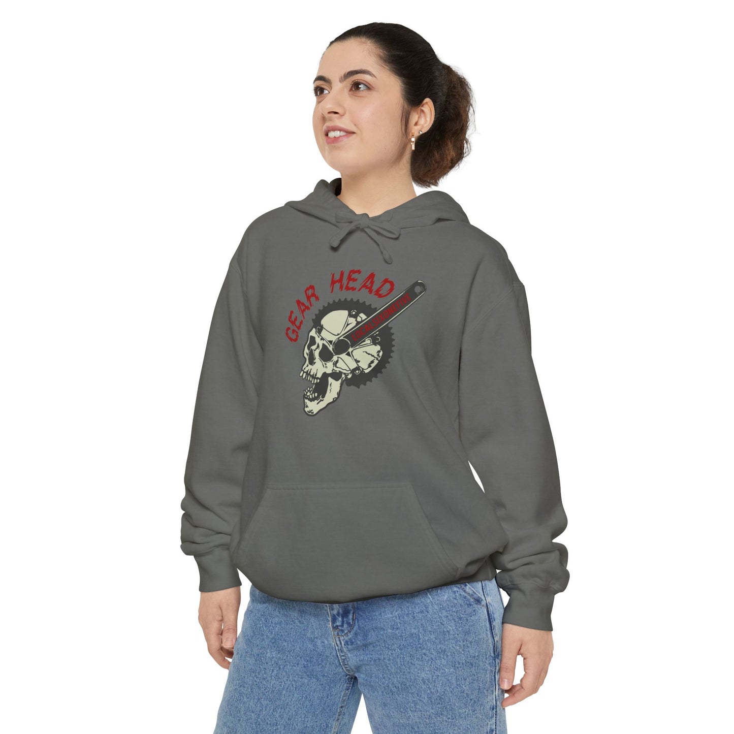Gear Head Unisex Garment-Dyed Hoodie