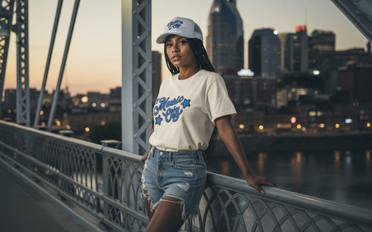 Music City Script Stars Garment-Dyed T-shirt