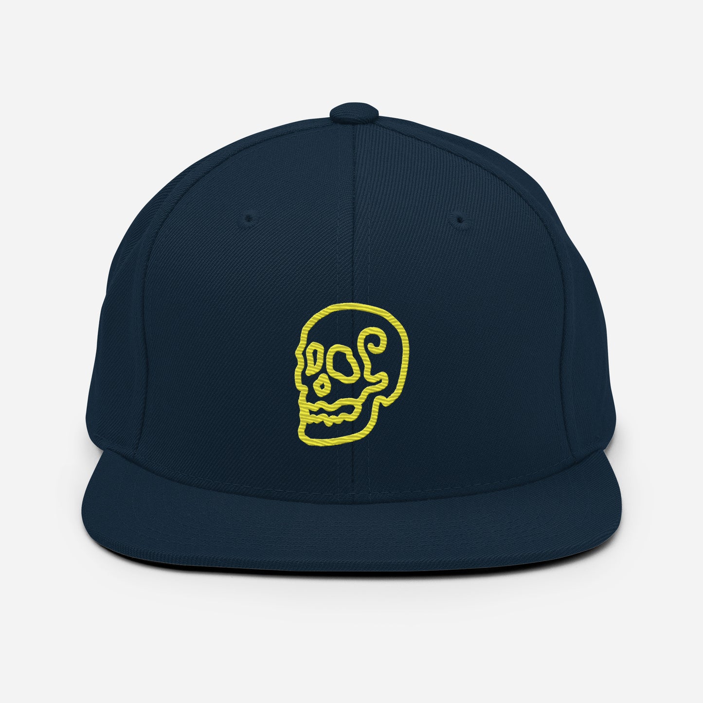 Line Skull Characater Snapback Hat