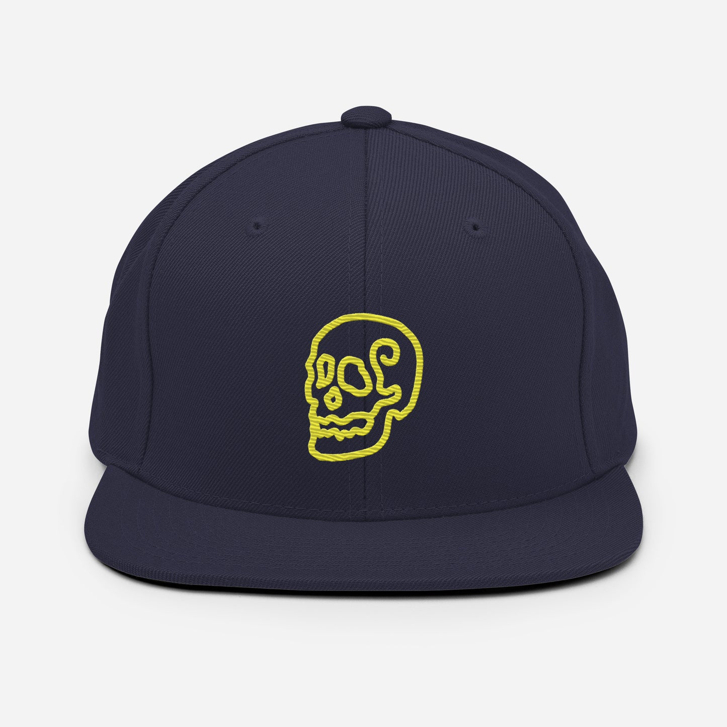Line Skull Characater Snapback Hat