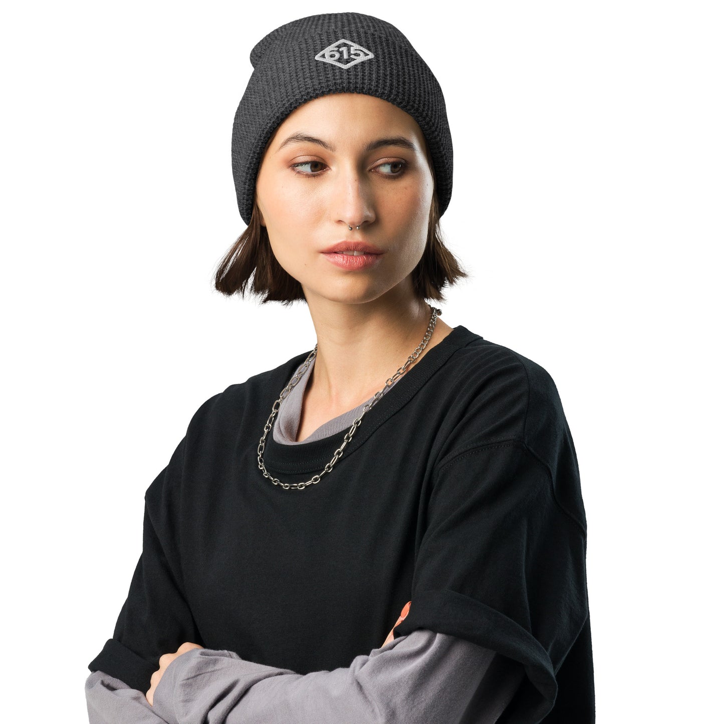 615 Diamond Waffle beanie