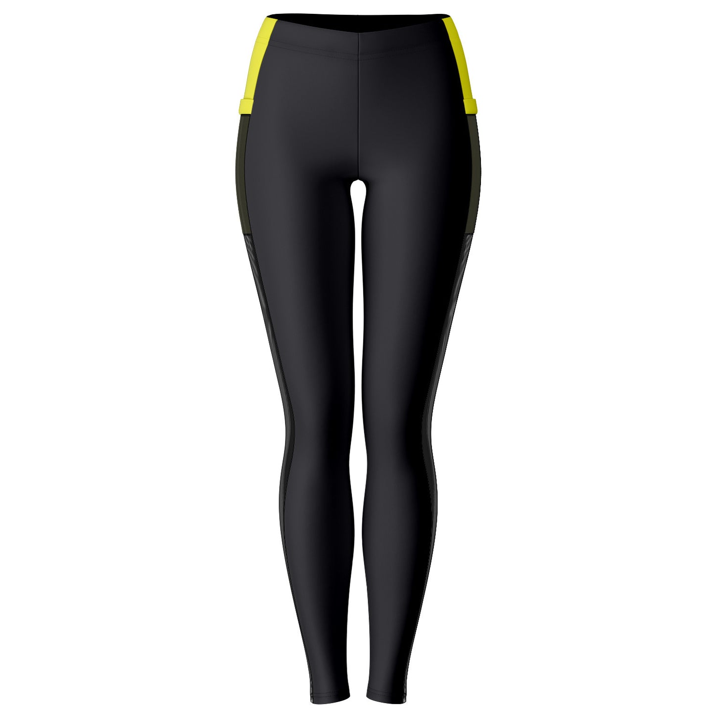 GoldCharcoal Mesh Pocket Legging