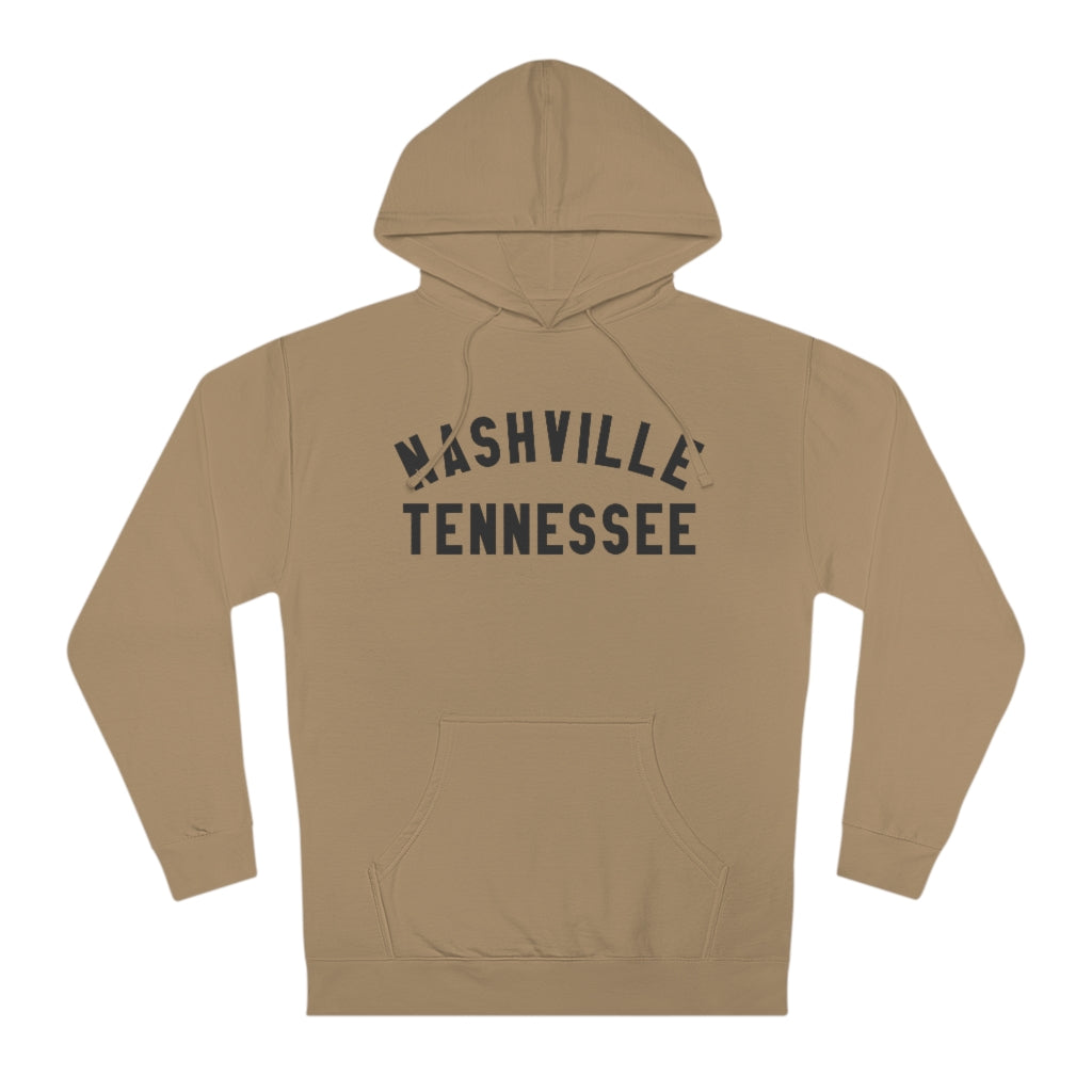 Nashville Tn Charcoal text Unisex Hooded Sweatshirt