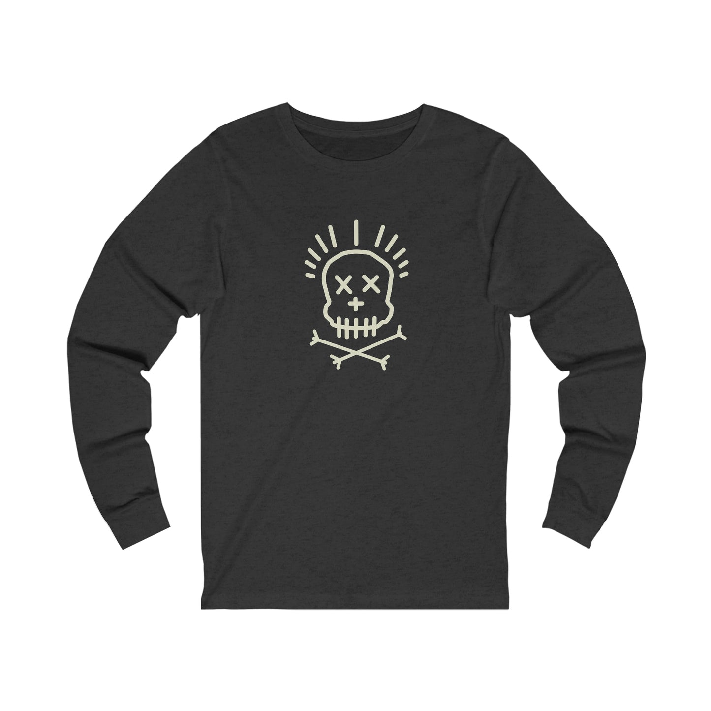 Line Skull  Jersey Long Sleeve Tee