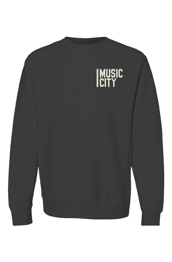Music City Block Chest Pring Premium Heavyweight Cross Grain Crewneck