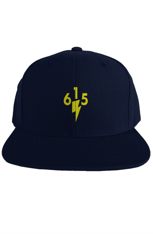 615 Bolt premium snapback Navy/Gold