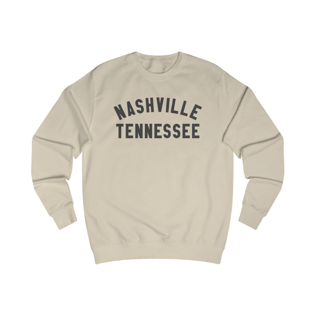 Nashville Tn charcoal text Men's Sweatshirt