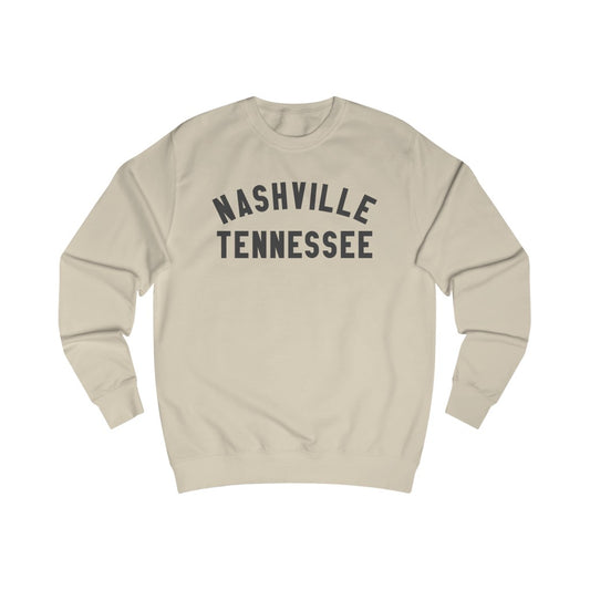 Nashville Tn charcoal text Men's Sweatshirt