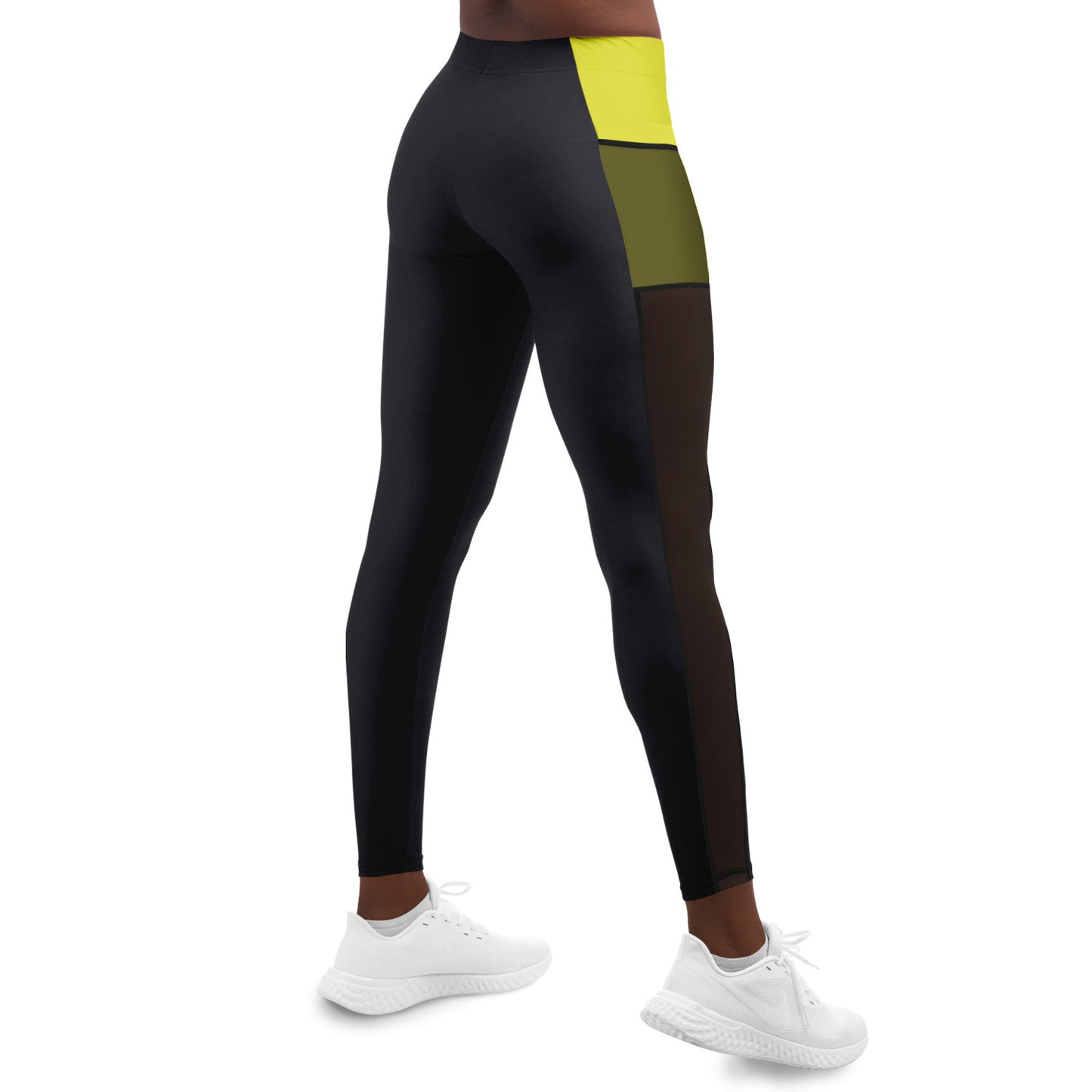 GoldCharcoal Mesh Pocket Legging