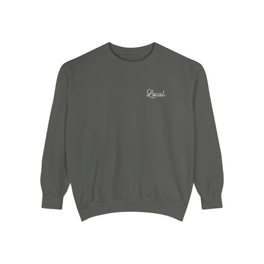 Local Script Unisex Garment-Dyed Sweatshirt