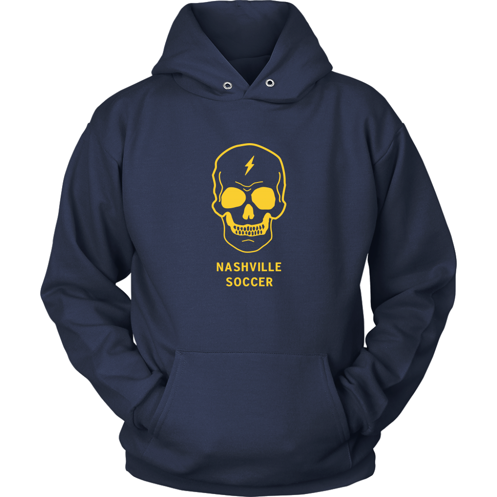 Nashville Soccer Gold Bolt Skull