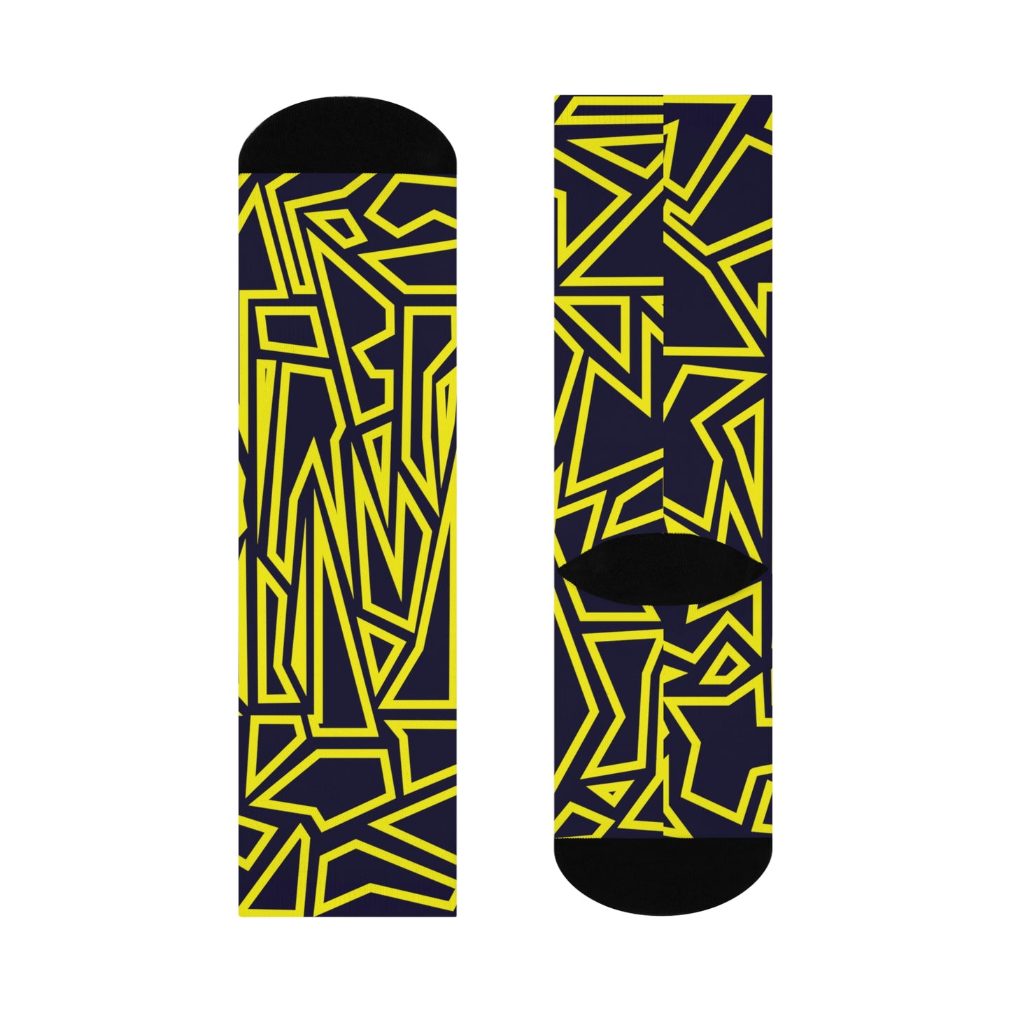 Hidden N pattern Crew Socks