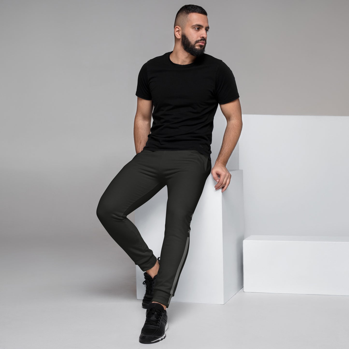 Stripe Stars Charcoal Men's Joggers