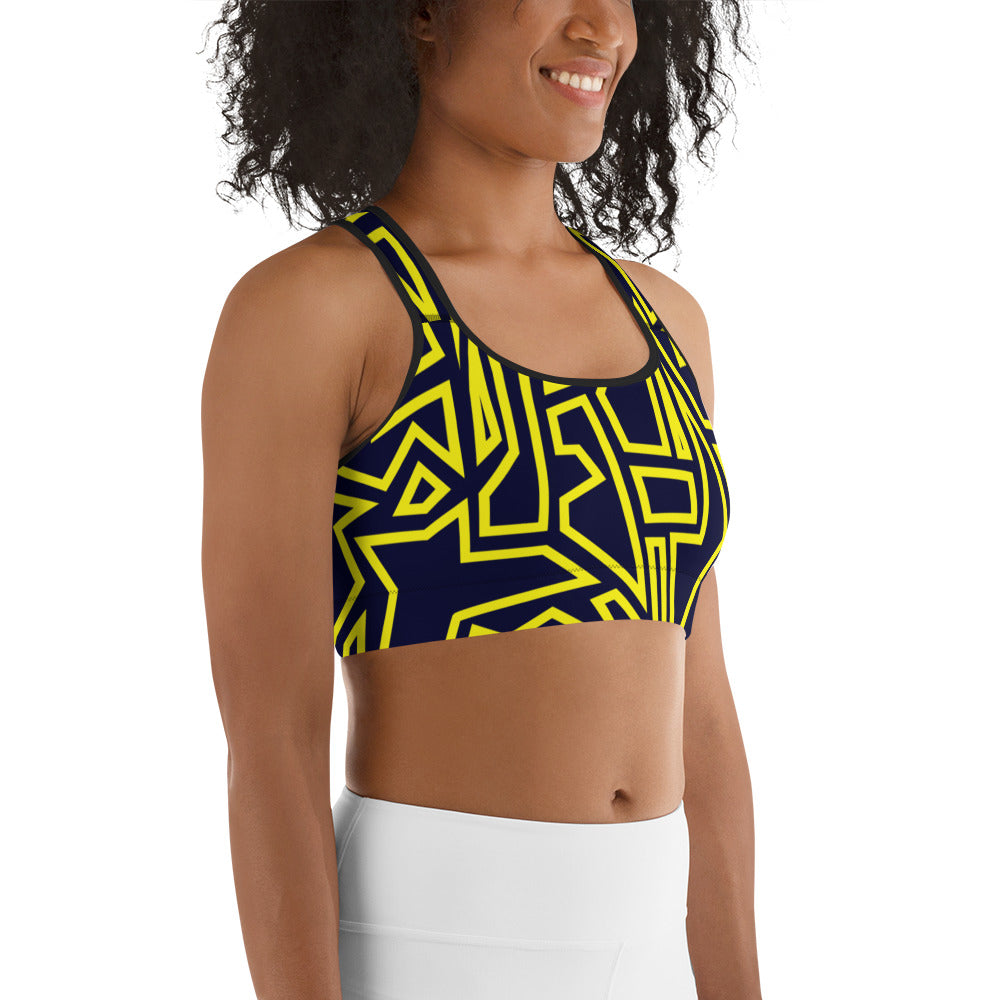 Hidden N Pattern Sports bra