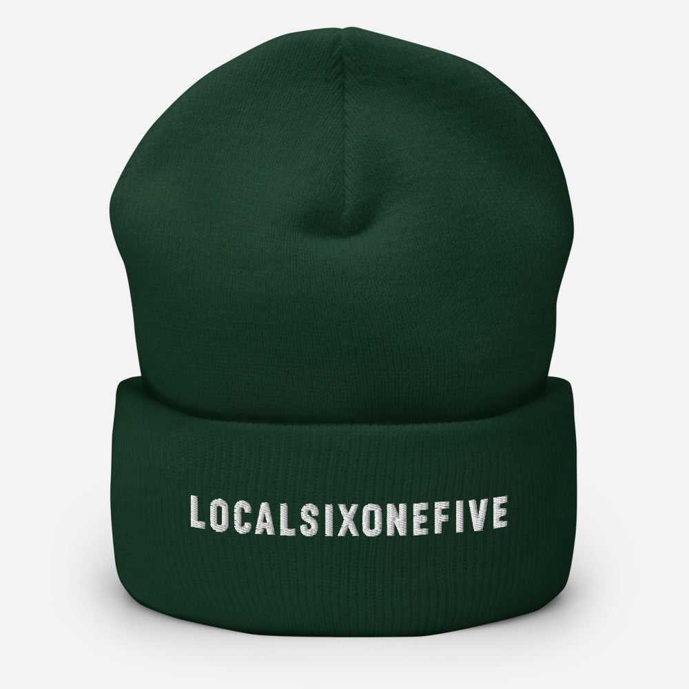 Localsixonefive wordmark embroidered Cuffed Beanie