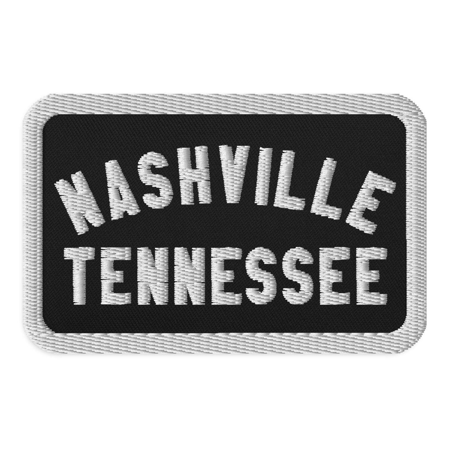 Nashville TN BW square Embroidered patches