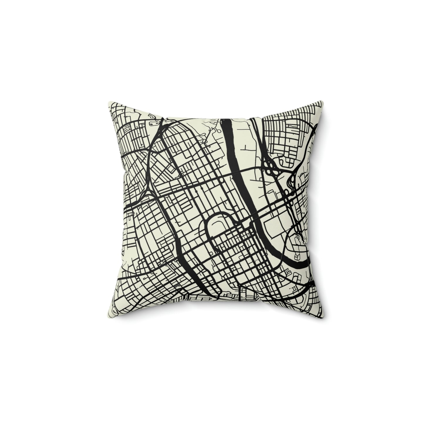 615 Map  Square Pillow