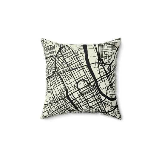 615 Map  Square Pillow