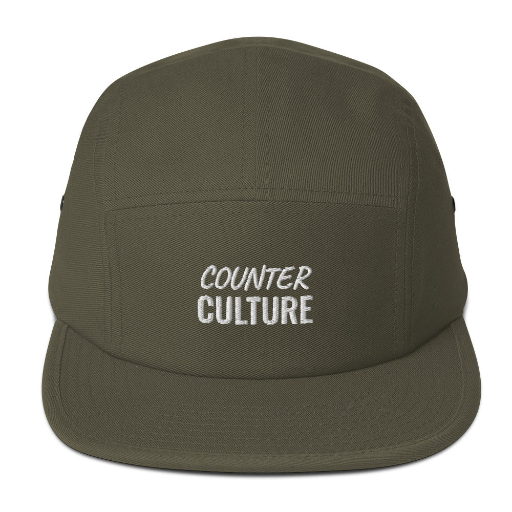 Counter Culture scripted nameplate Five Panel Cap
