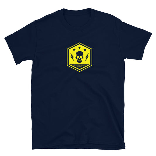 Nashville Association Football Modern Gold Skull Logo T-Shirt