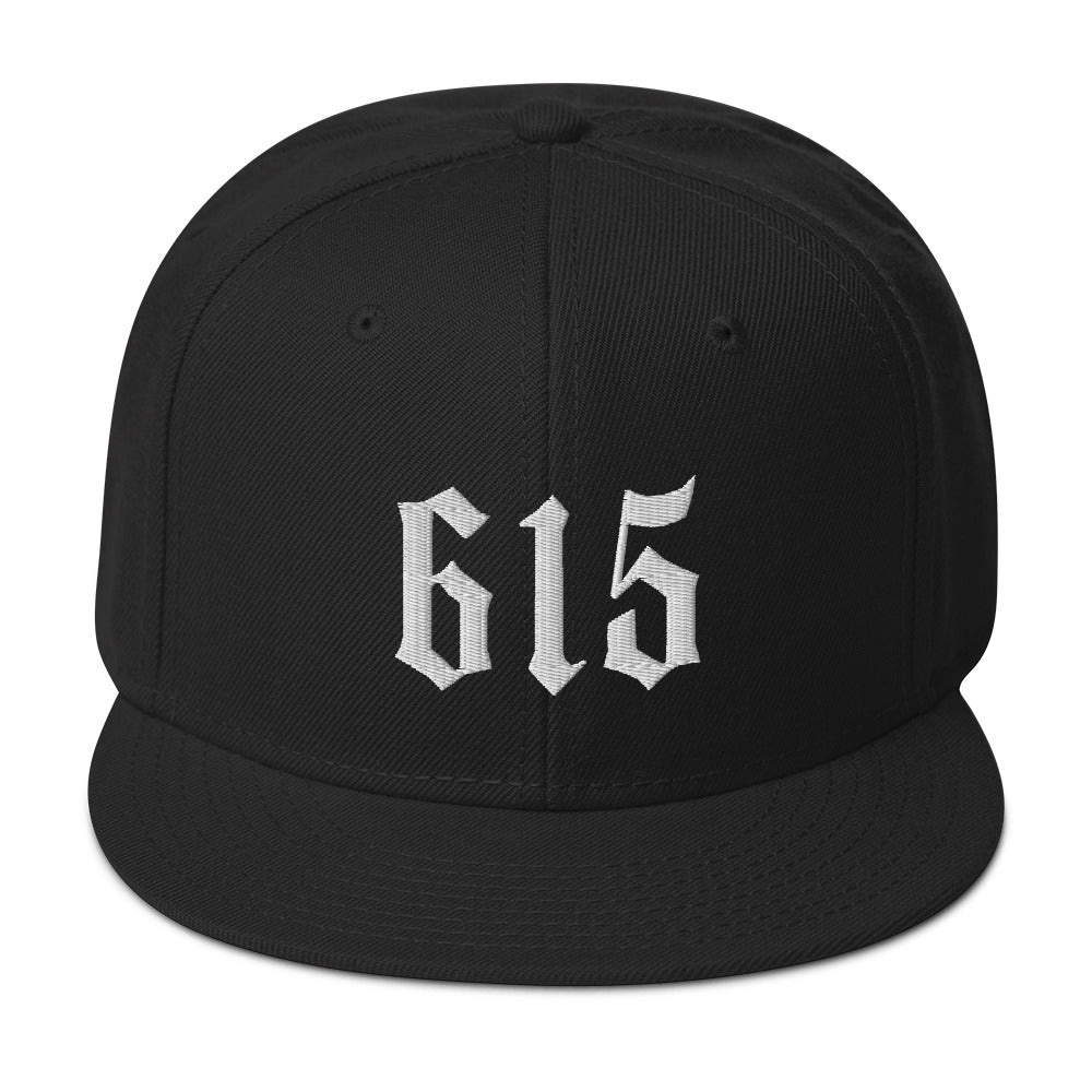 615 gothic numerals Snapback Hat