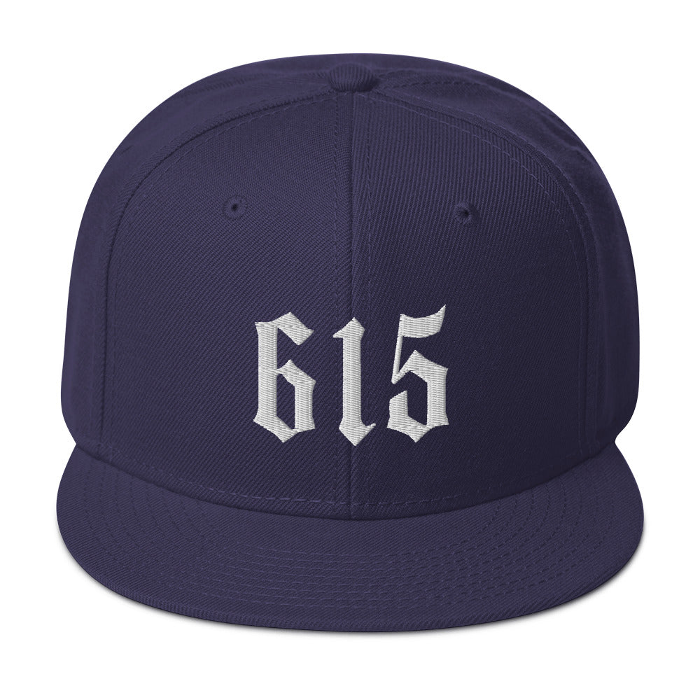 615 gothic numerals Snapback Hat