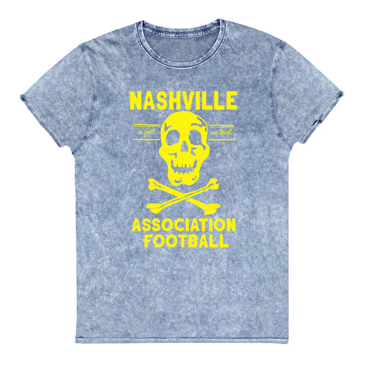 NAF Grungy skull Denim look T-Shirt