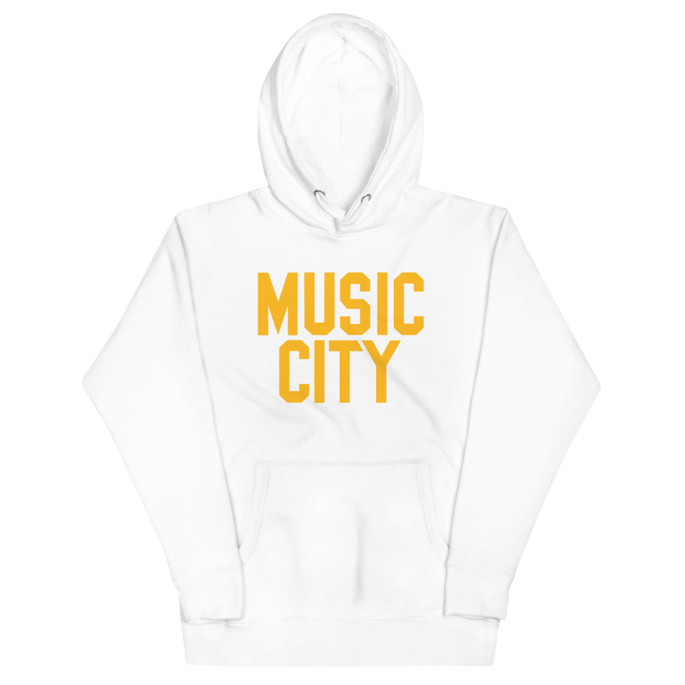 Music City Vintage Gold text Premium Unisex Hoodie